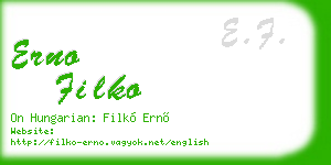 erno filko business card