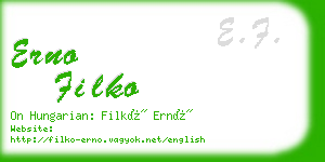 erno filko business card